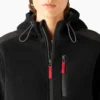 Veste en polaire à poils longs pour femme Veste en polaire à poils longs pour femme