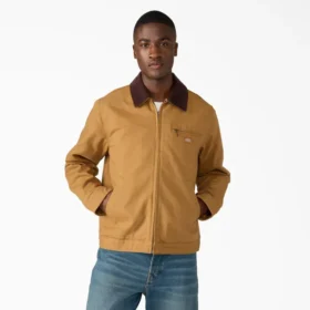 Veste en toile de coton doublée de couverture