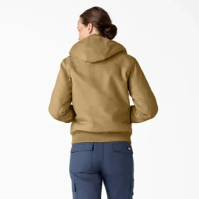 Veste en toile de coton doublée polaire pour femme