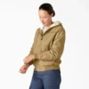 Veste en toile de coton doublée polaire pour femme Veste en toile de coton doublée polaire pour femme