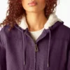 Veste en toile de coton doublée polaire pour femme Veste en toile de coton doublée polaire pour femme