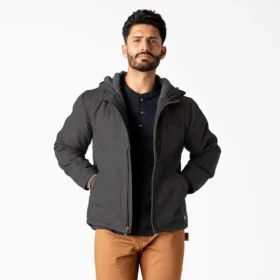 Veste en toile de coton Duck Canvas doublée de polaire à poils longs
