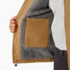 Veste en toile de coton Duck Canvas doublée de polaire à poils longs