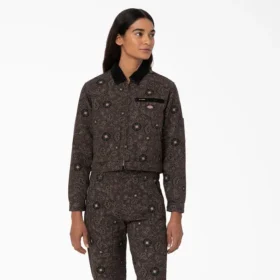 Veste en toile de coton imprimée fleurs Ellis pour femme