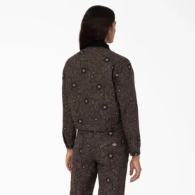 Veste en toile de coton imprimée fleurs Ellis pour femme