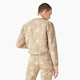 Veste en toile de coton imprimée fleurs Ellis pour femme