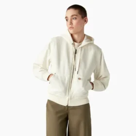 Veste en toile de coton pour femme doublée de polaire